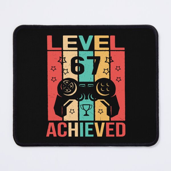 Item preview, 67th Birthday Level 67 Achieved Gamer Vintage Video Game Controller 67 Meme designed and sold by jakaun.
