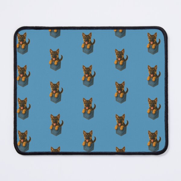 Item preview, Pocket-Sized German Shepherd Puppy | Painterly Dog in Denim Pocket designed and sold by TroyTheTerrific.