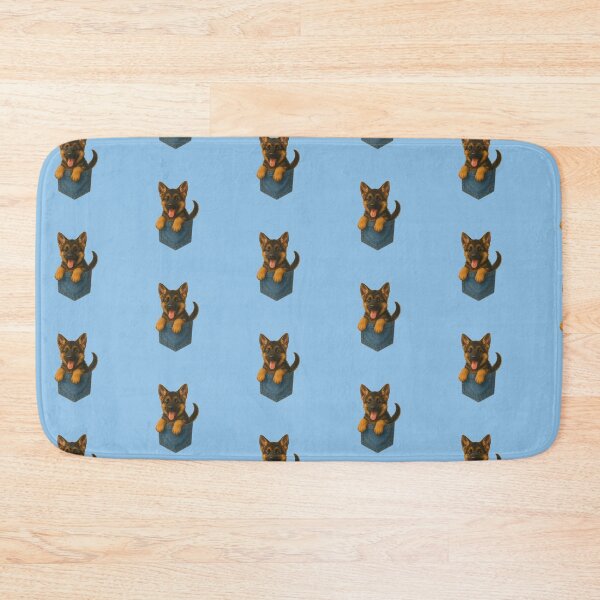 Item preview, Pocket-Sized German Shepherd Puppy | Painterly Dog in Denim Pocket designed and sold by TroyTheTerrific.