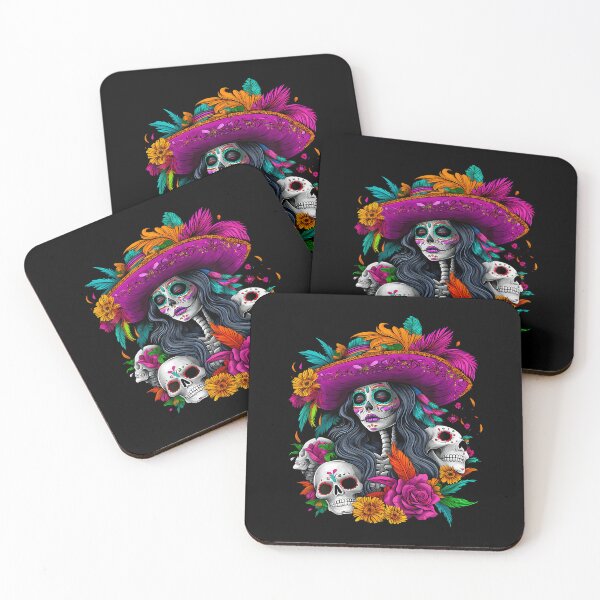 Item preview, Day Of The Dead Sugar Skull De Los Muertos La Catrina Women designed and sold by reeneregen.