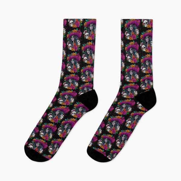 Item preview, Day Of The Dead Sugar Skull De Los Muertos La Catrina Women designed and sold by reeneregen.
