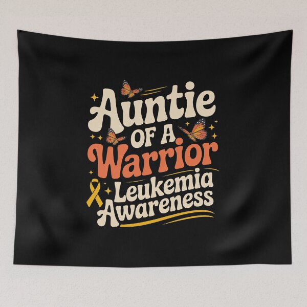Item preview, Auntie Of A Warrior Leukemia Awareness Family Matching designed and sold by Moxizz.