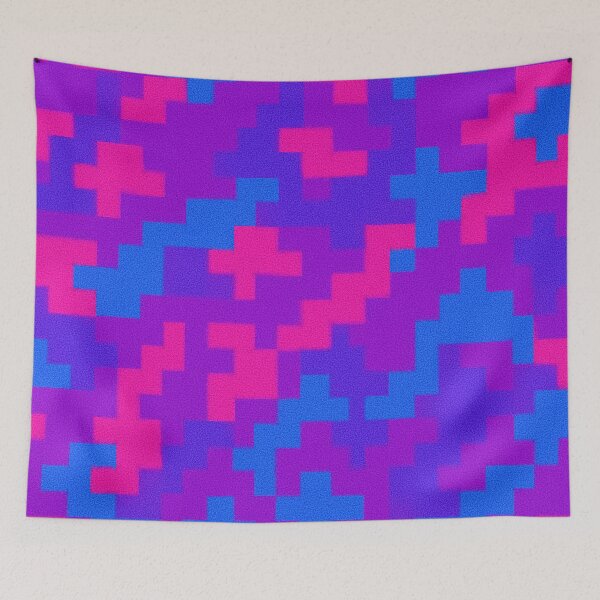 Item preview, Byte Me – The Bisexual Digital Camouflage II ✨ - PRIDE CAMO - DIGITAL designed and sold by WheelieGdArt.