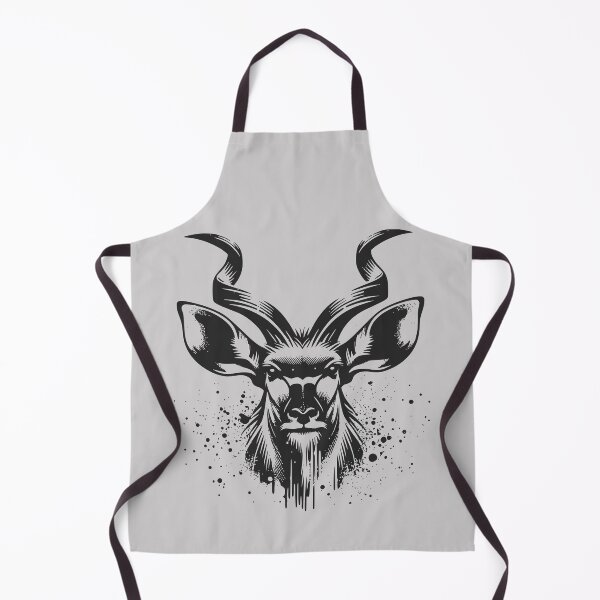 Item preview, Greater Kudu Horns – Monochrome Ink Splash designed and sold by MvuuStudio.