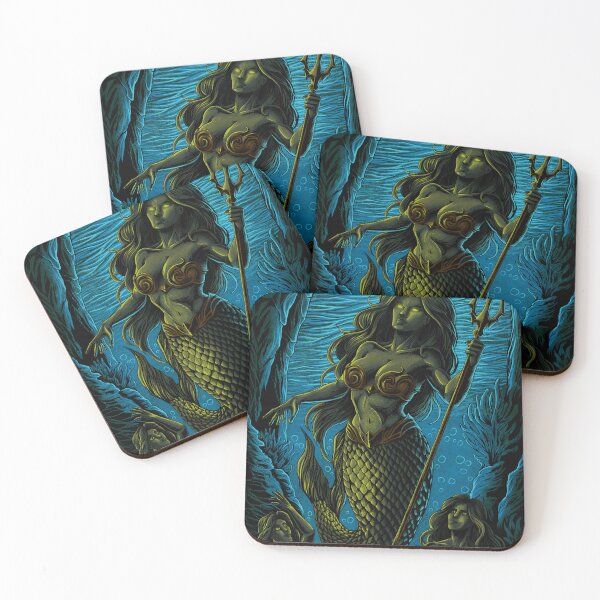 Item preview, Horror Mermaid Under The Sea With Her Two Servants designed and sold by neonabdrawn.