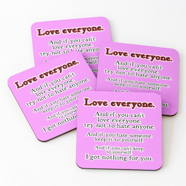 Item preview, Love everyone, if you can, pink background designed and sold by mntimg.