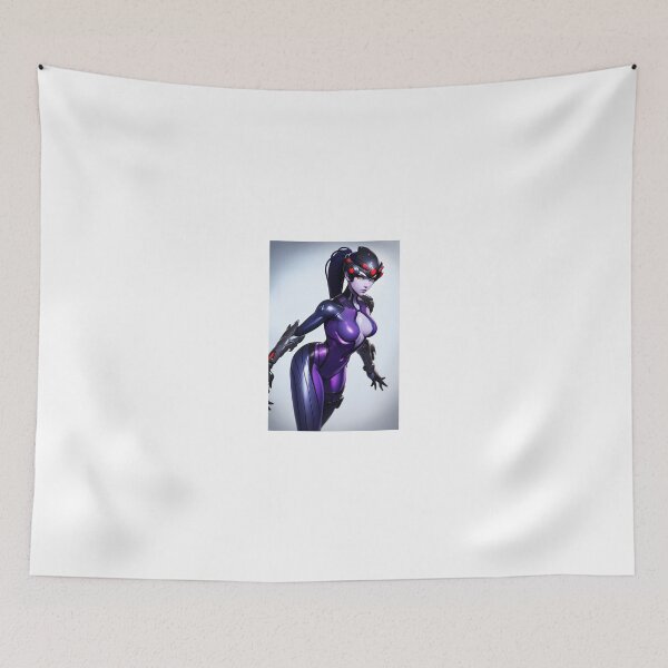 Item preview, Futuristic Sniper Girl Purple Catsuit Art designed and sold by iloveanimechibi.
