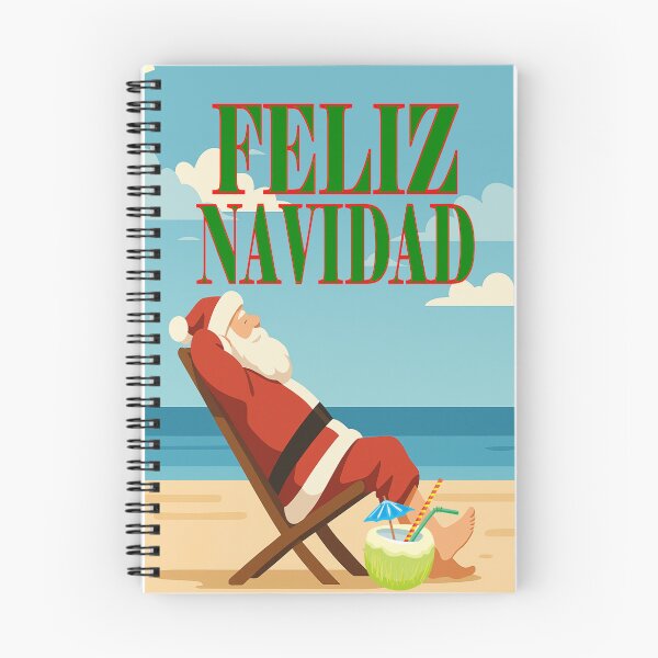 Item preview, Feliz Navidad Santa at the beach with coconut drink designed and sold by Verle-art.