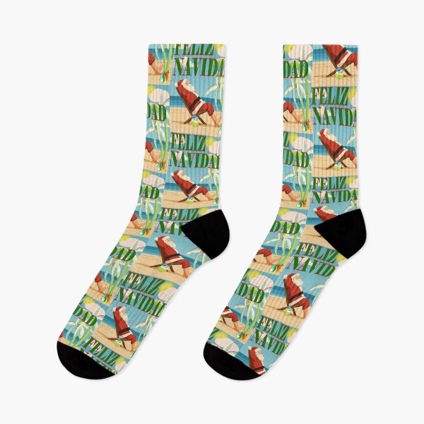 Item preview, Feliz Navidad Santa at the beach with coconut drink designed and sold by Verle-art.