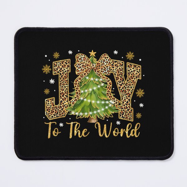 Item preview, Joy To The World Leopard Coquette Bow Christmas Tree Christian designed and sold by pansak.