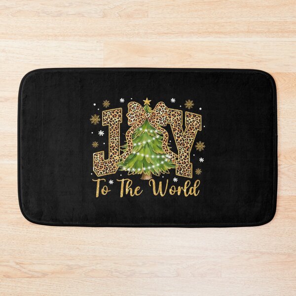 Item preview, Joy To The World Leopard Coquette Bow Christmas Tree Christian designed and sold by pansak.
