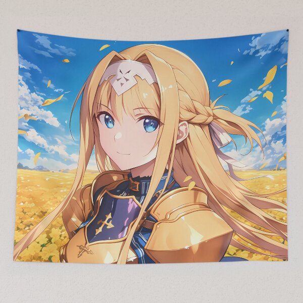 Item preview, Alice Zuberg Sword Art Online Anime Girl Waifu Golden Field Beauty designed and sold by CarlosBender.