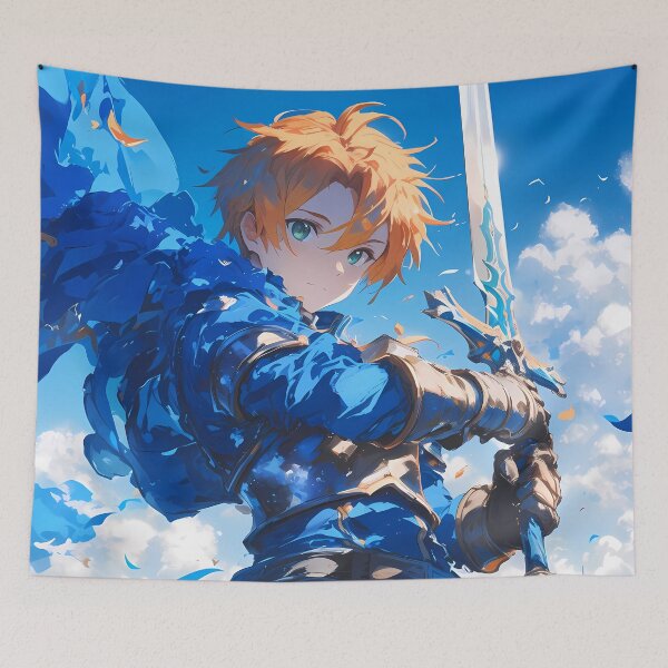 Item preview, Eugeo Sword Art Online Anime Blue Knight Hero Sky Courage designed and sold by CarlosBender.
