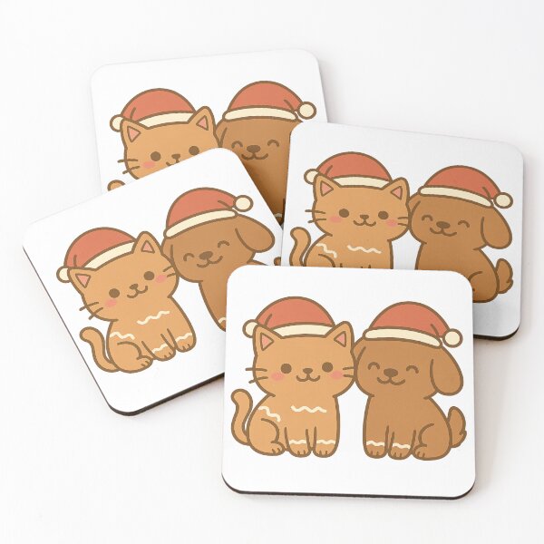 Item preview, Gingerbread Cat and Dog – Kawaii Christmas Cookies designed and sold by VibeLab_Art.