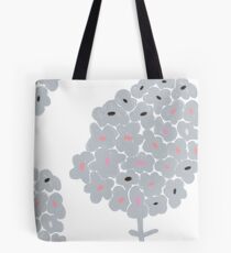 Grey Flower Tote Bag