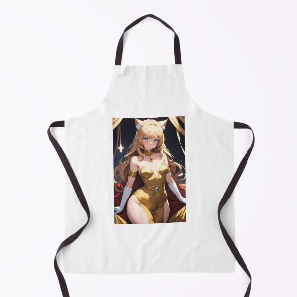 Item preview, Cat Girl Gold Dress Furry Kemonomimi Art designed and sold by iloveanimechibi.