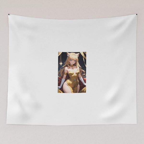 Item preview, Cat Girl Gold Dress Furry Kemonomimi Art designed and sold by iloveanimechibi.