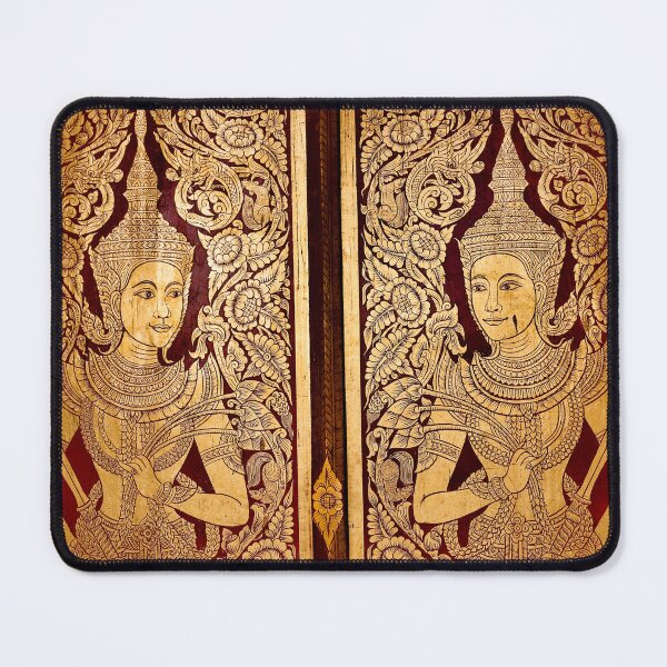 Item preview, Thai Wat Temple Door Design Kinnari Chiang Mai Thailand designed and sold by Kevin Miller Photography.