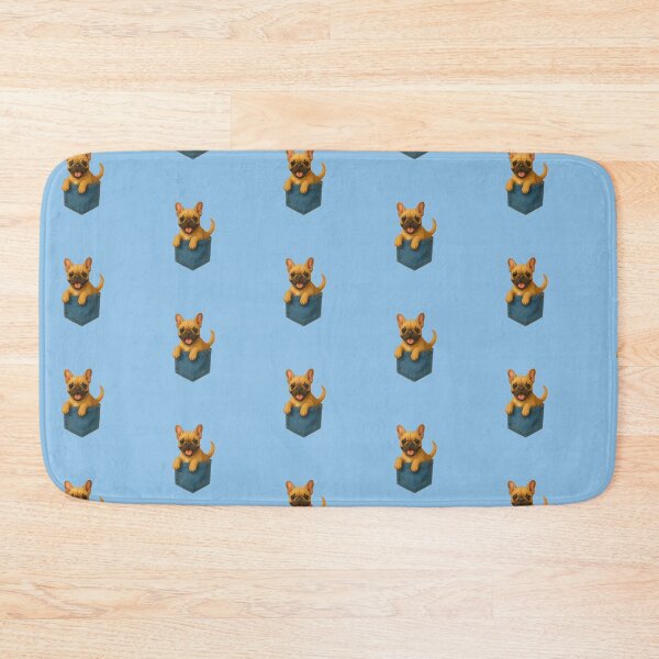 Item preview, Pocket-Sized French Bulldog Puppy | Painterly Dog in Denim Pocket designed and sold by TroyTheTerrific.