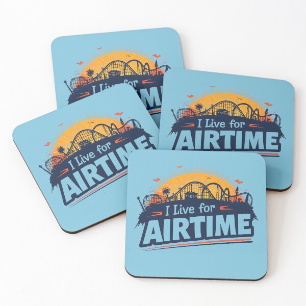 Item preview, I Live for AIRTIME – Roller Coaster Thrill Ride Fan Design designed and sold by Coaster Culture Industries.