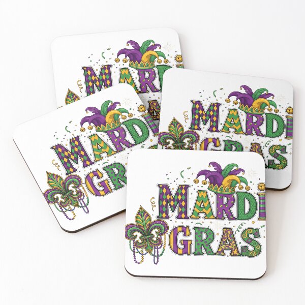 Item preview, Mardi Gras Jester Hat & Fleur De Lis Design New Orleans Carnival Art designed and sold by LiviuGligoros.