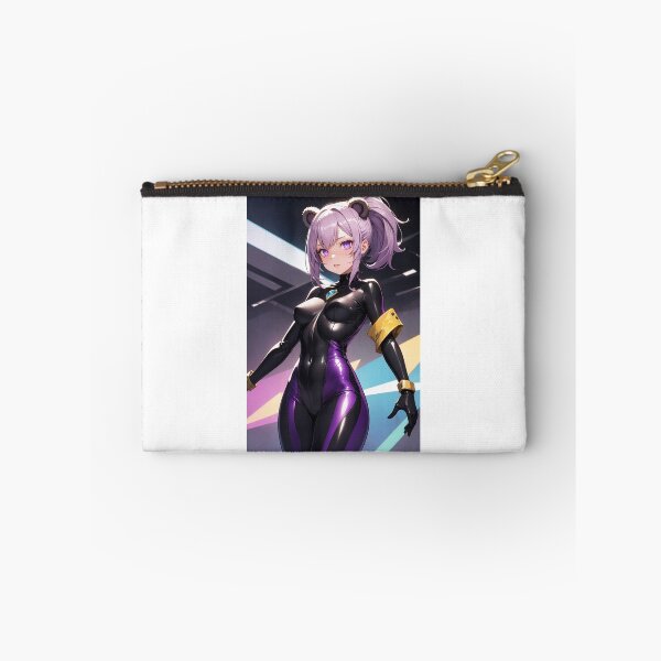 Item preview, Latex Catsuit Girl Purple Hair Panda Ears Art designed and sold by iloveanimechibi.