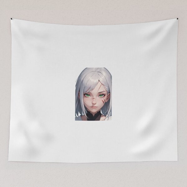 Item preview, Anime Girl Close Up Portrait Scars Green Eyes designed and sold by iloveanimechibi.