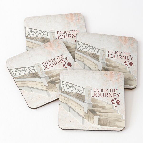 Item preview, Enjoy the Journey Bridge with globe illustration designed and sold by CHASAcreative.