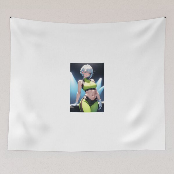 Item preview, Athletic Girl Abs Lime Green Sportswear Art designed and sold by iloveanimechibi.