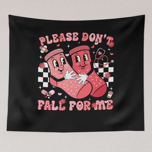 Item preview, Please Don't Fall For Me Nurse Non Slip Socks Valentine Day designed and sold by LunaDangelo.