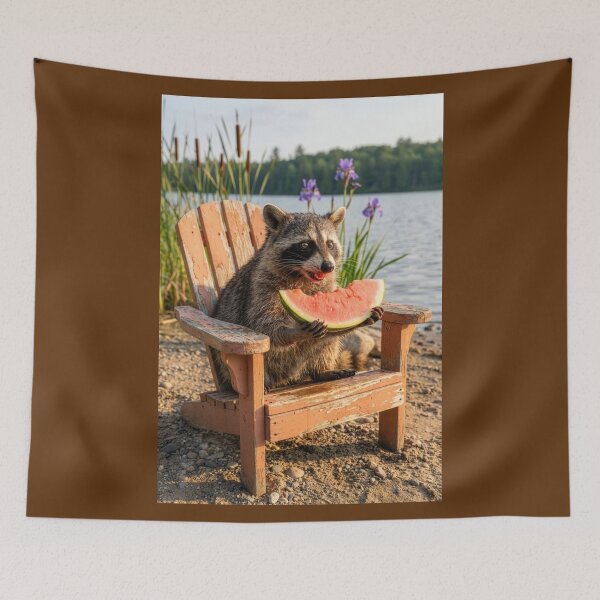 Item preview, Racoon Has His Own Picnic at the Lake designed and sold by Tridentulus.
