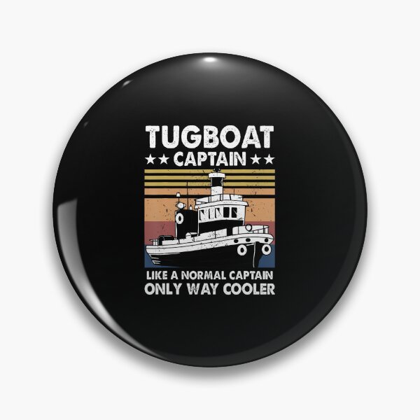 Item preview, Tugboat Captain Retro Vintage Vessels Ship Tug Boat Pilot designed and sold by CandyceMillie.