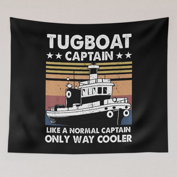 Item preview, Tugboat Captain Retro Vintage Vessels Ship Tug Boat Pilot designed and sold by CandyceMillie.