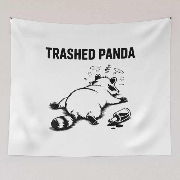 Item preview, Trashed Panda Funny Drunk Racoon designed and sold by colornatics.