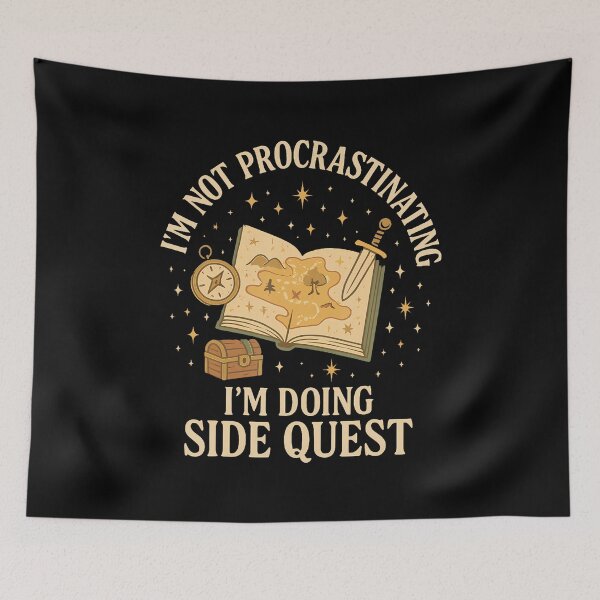 Item preview, I Am Not Procrastinating I Am Doing Side Quest Fantasy Book designed and sold by scottsurswab.