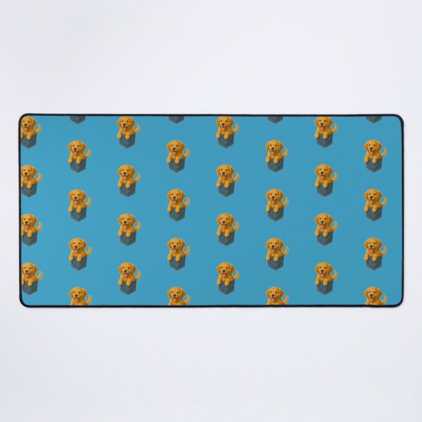 Item preview, Pocket-Sized Golden Retriever Puppy | Painterly Dog in Denim Pocket designed and sold by TroyTheTerrific.