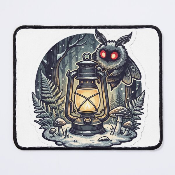 Item preview, Cozy Mothman & Lantern Dark Cottagecore designed and sold by StickyGuys.
