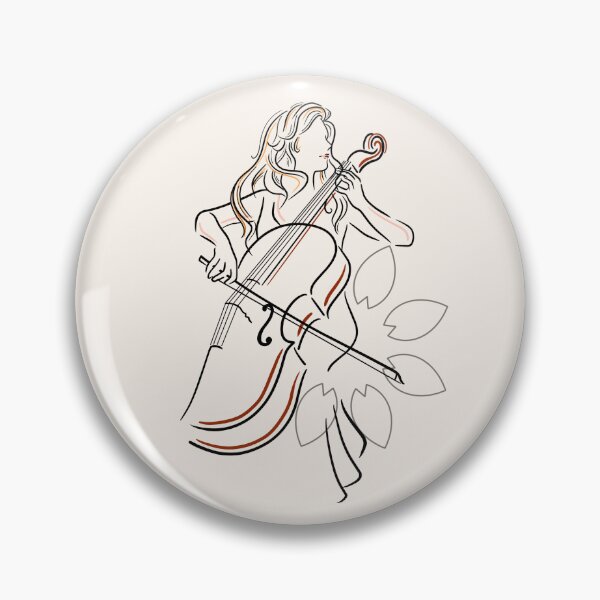Artikelvorschau, Die Linie der Musik: Cellist entworfen und verkauft von Kate Hyunsu Cho.