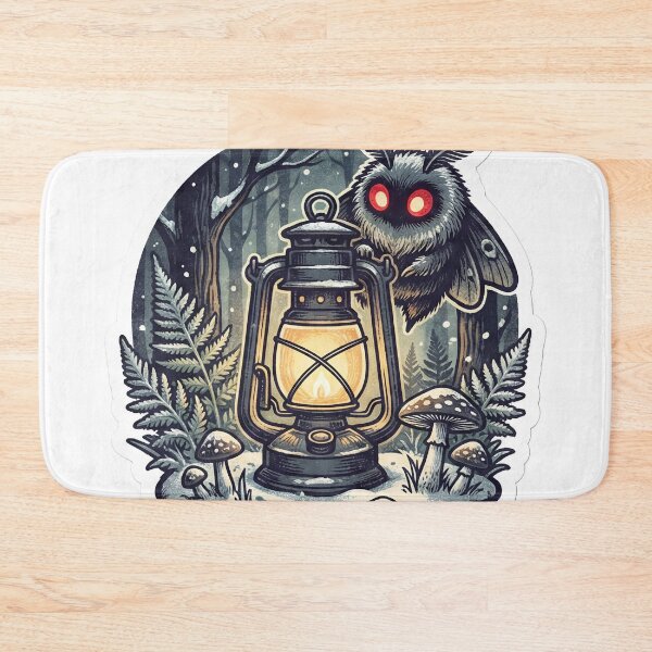 Item preview, Cozy Mothman & Lantern Dark Cottagecore designed and sold by StickyGuys.