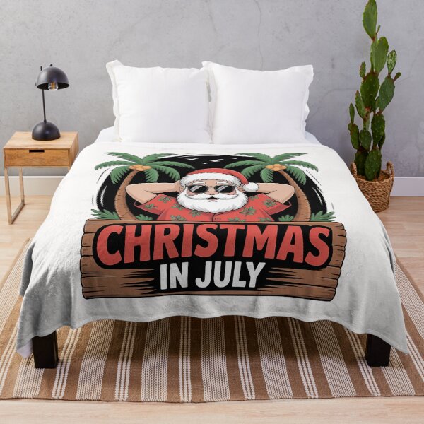 Item preview, Black Mr Santa Enjoying Beach Hawaii Merry Christmas in July designed and sold by Moxizz.