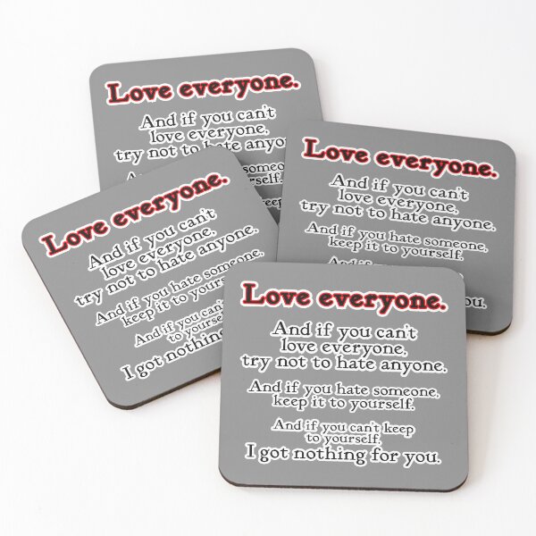 Item preview, Love everyone, if you can, gray background designed and sold by mntimg.