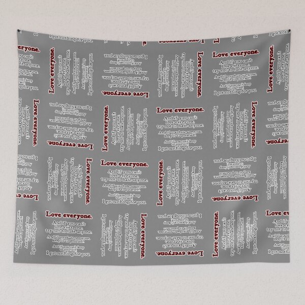 Item preview, Love everyone, if you can, gray background designed and sold by mntimg.