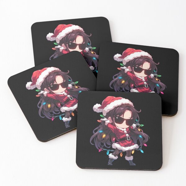 Item preview, Makinami Mari Illustrious Christmas Lights Neon Genesis Evangelion Anime Girl Santa Chibi designed and sold by HumbertoValveno.