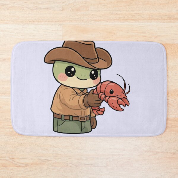 Item preview, gunslinger cowboy western frog with pistol shrimp crawdad designed and sold by NoobyDraw.