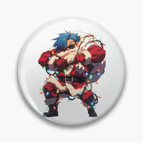 Item preview, Kamina Christmas Lights Gurren Lagann Anime Santa Chibi Brave Holiday Festive designed and sold by HumbertoValveno.