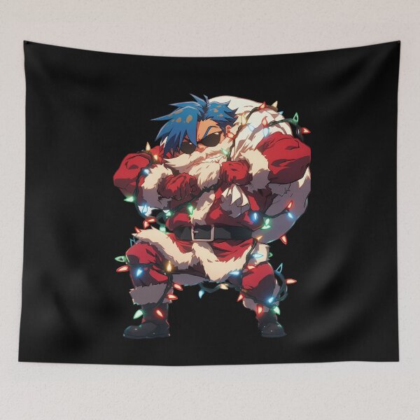 Item preview, Kamina Christmas Lights Gurren Lagann Anime Santa Chibi Brave Holiday Festive designed and sold by HumbertoValveno.