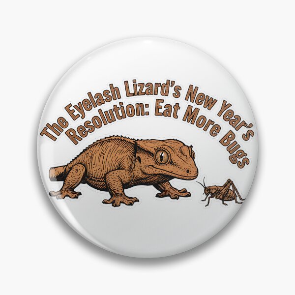 Item preview, The Eyelash Lizard's New Year's Resolution: Eat More Bugs designed and sold by HelixPedia.