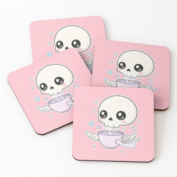 Item preview, Kawaii Skull with Magic Potion in Winged Cup designed and sold by EsenciaZen.