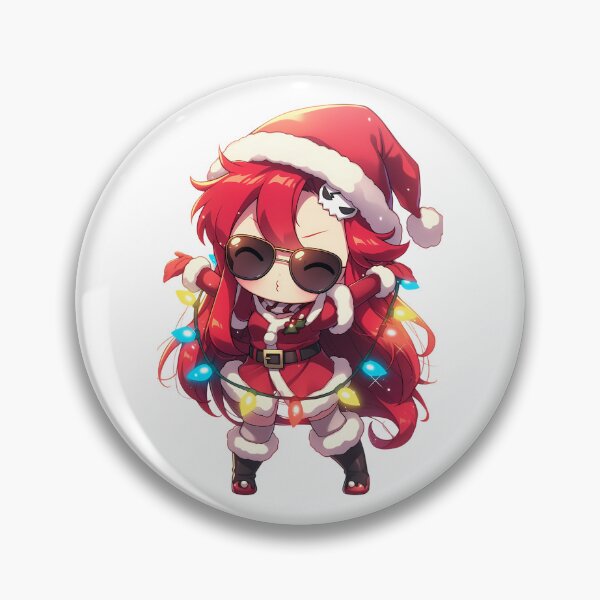 Item preview, Yoko Littner Christmas Lights Gurren Lagann Anime Girl Santa Chibi Festive Holiday designed and sold by HumbertoValveno.