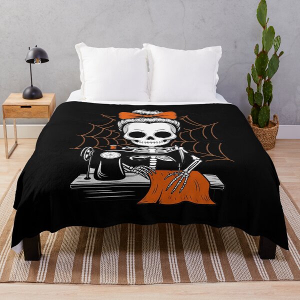 Item preview, Messy Bun Hair Skeleton Sewer Halloween Quilting designed and sold by Rotasiin.